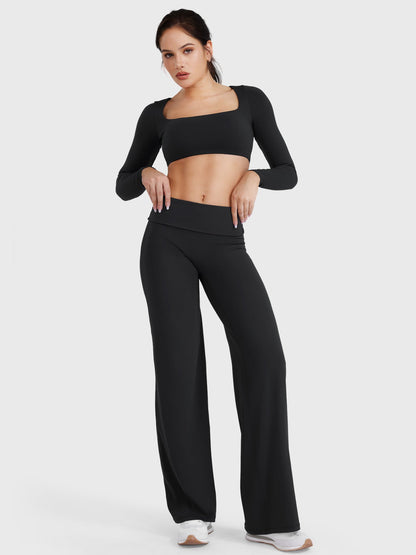 Leggings Movaelle SoftHue rectos cintura doblada 31,5"