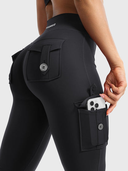 Leggings Movaelle CoreFlex acampanado cargo 32"