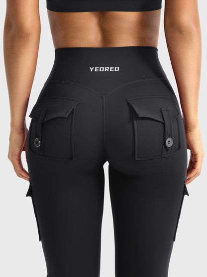 Leggings Movaelle CoreFlex acampanado cargo 34"