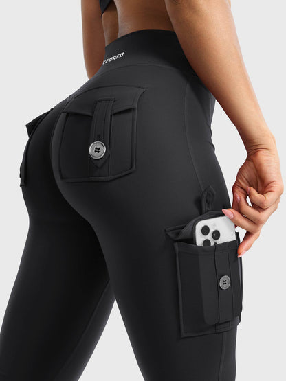 Leggings Movaelle CoreFlex acampanado cargo 28"
