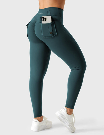 Leggings Movaelle CoreFlex Cargo con cintura en V