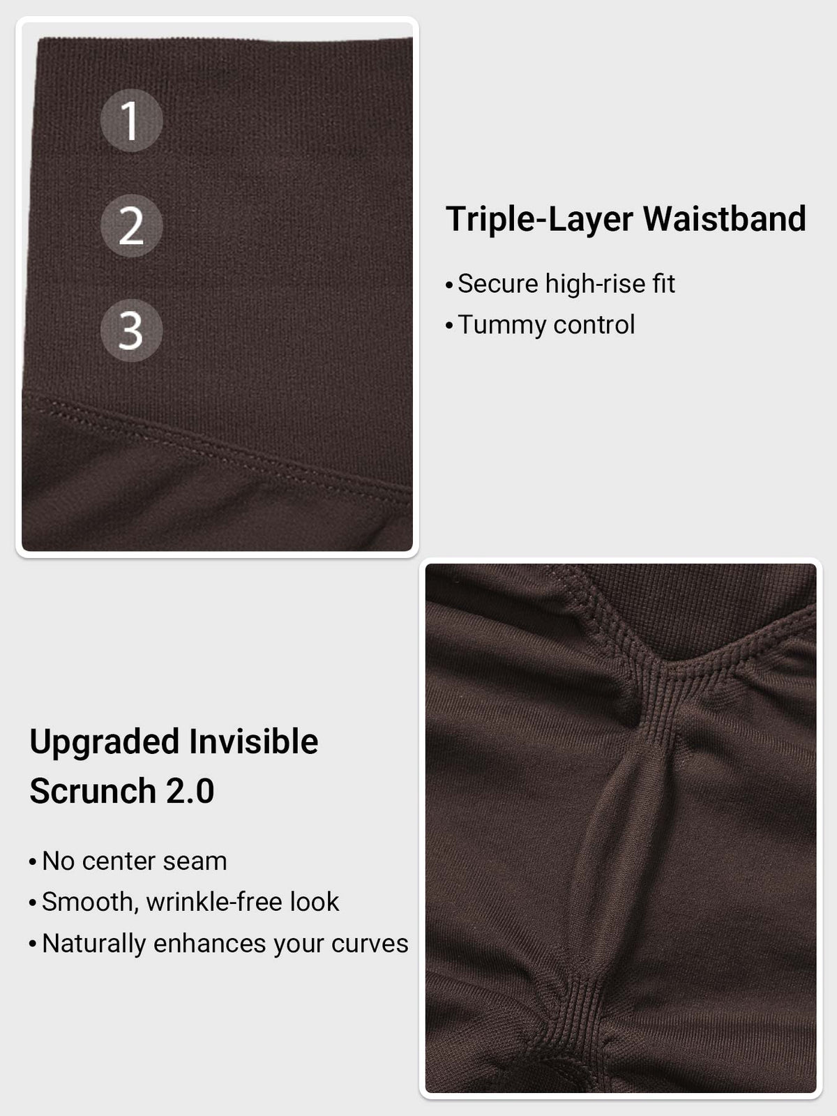 Leggings Movaelle Contour con frunce oculto 24"