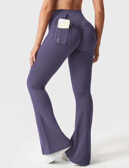 Leggings Movaelle CoreFlex acampanados con bolsillos