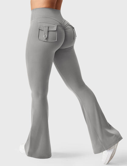 Leggings Movaelle CoreFlex acampanados con bolsillos
