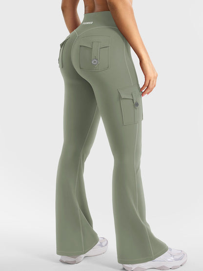 Leggings Movaelle CoreFlex acampanado cargo 30"