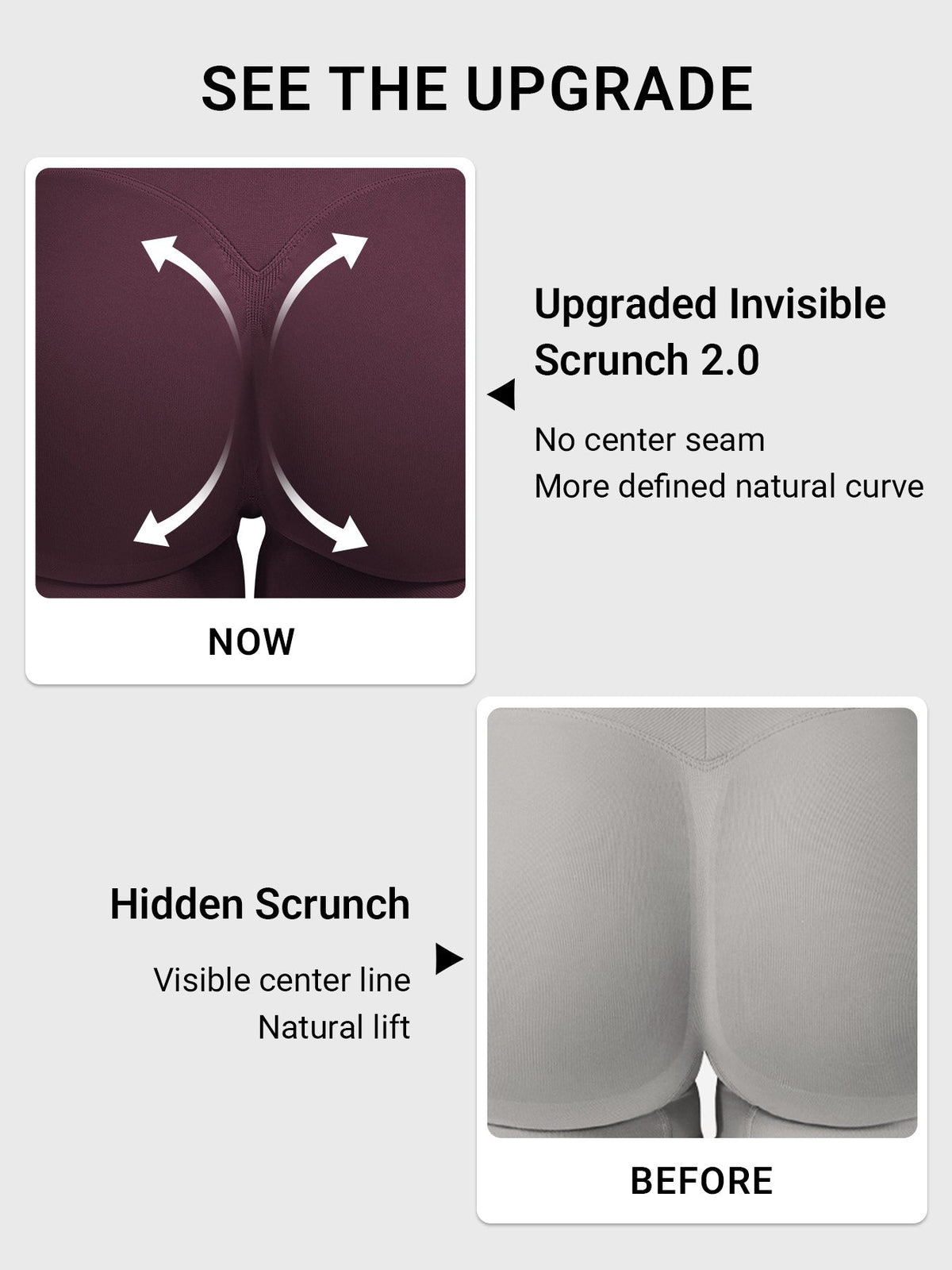 Leggings Movaelle Contour con frunce oculto 24"