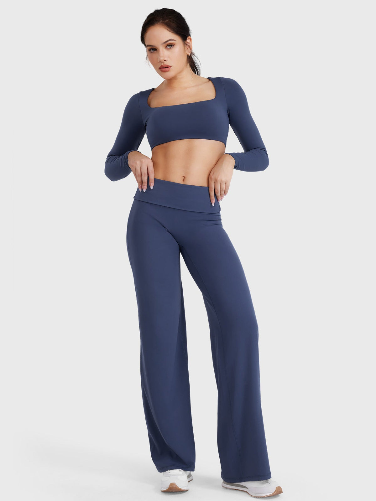 Leggings Movaelle SoftHue rectos cintura doblada 31,5"