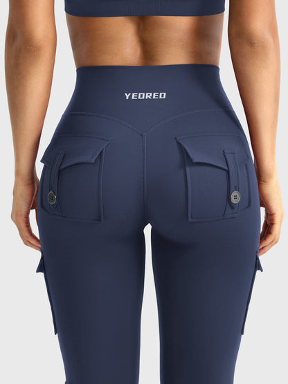 Leggings Movaelle CoreFlex acampanado cargo 34"