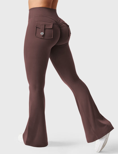 Leggings Movaelle CoreFlex acampanados con bolsillos