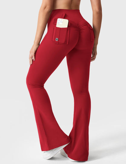 Leggings Movaelle CoreFlex acampanados con bolsillos