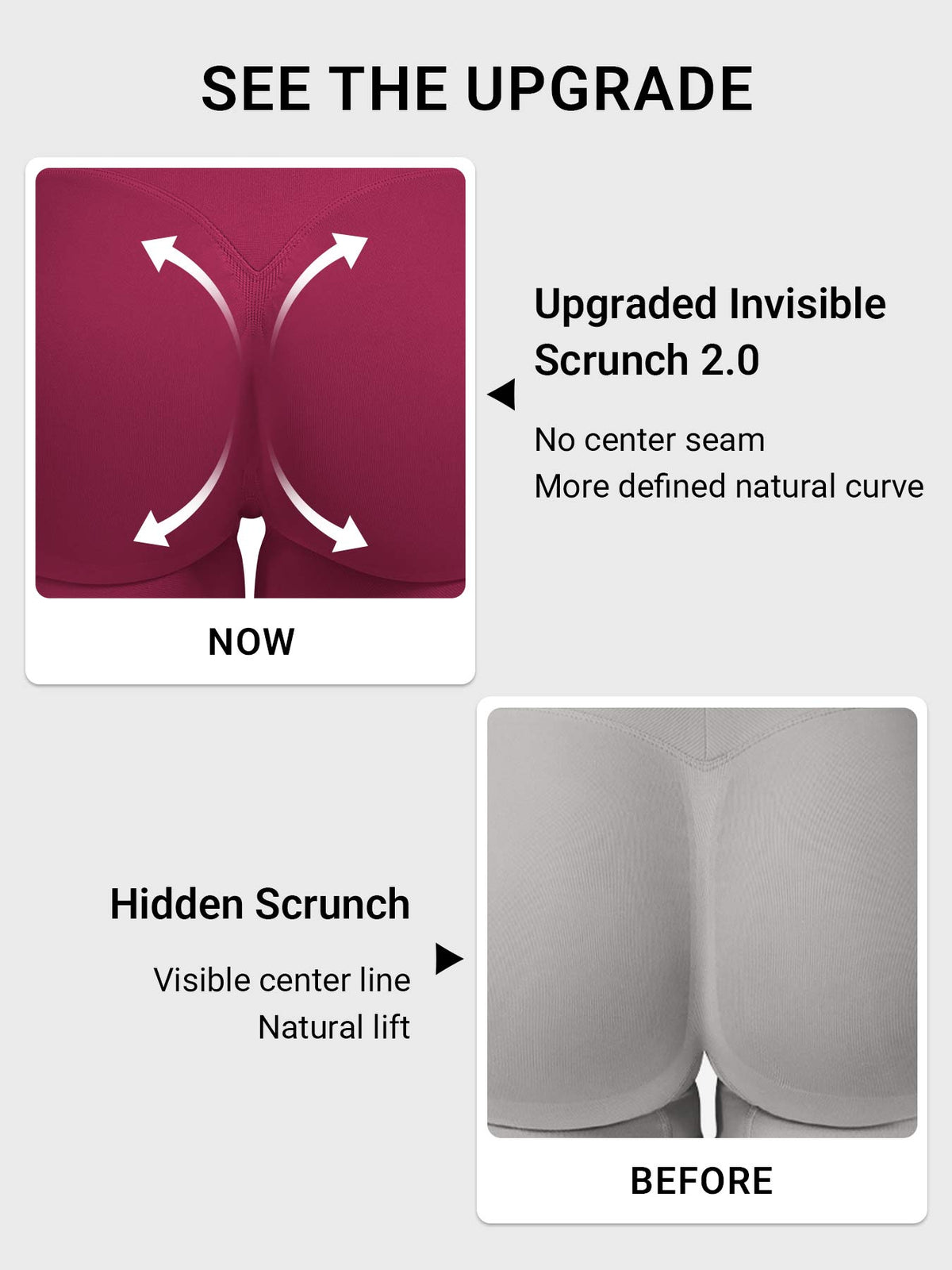 Leggings Movaelle Contour con frunce oculto 24"