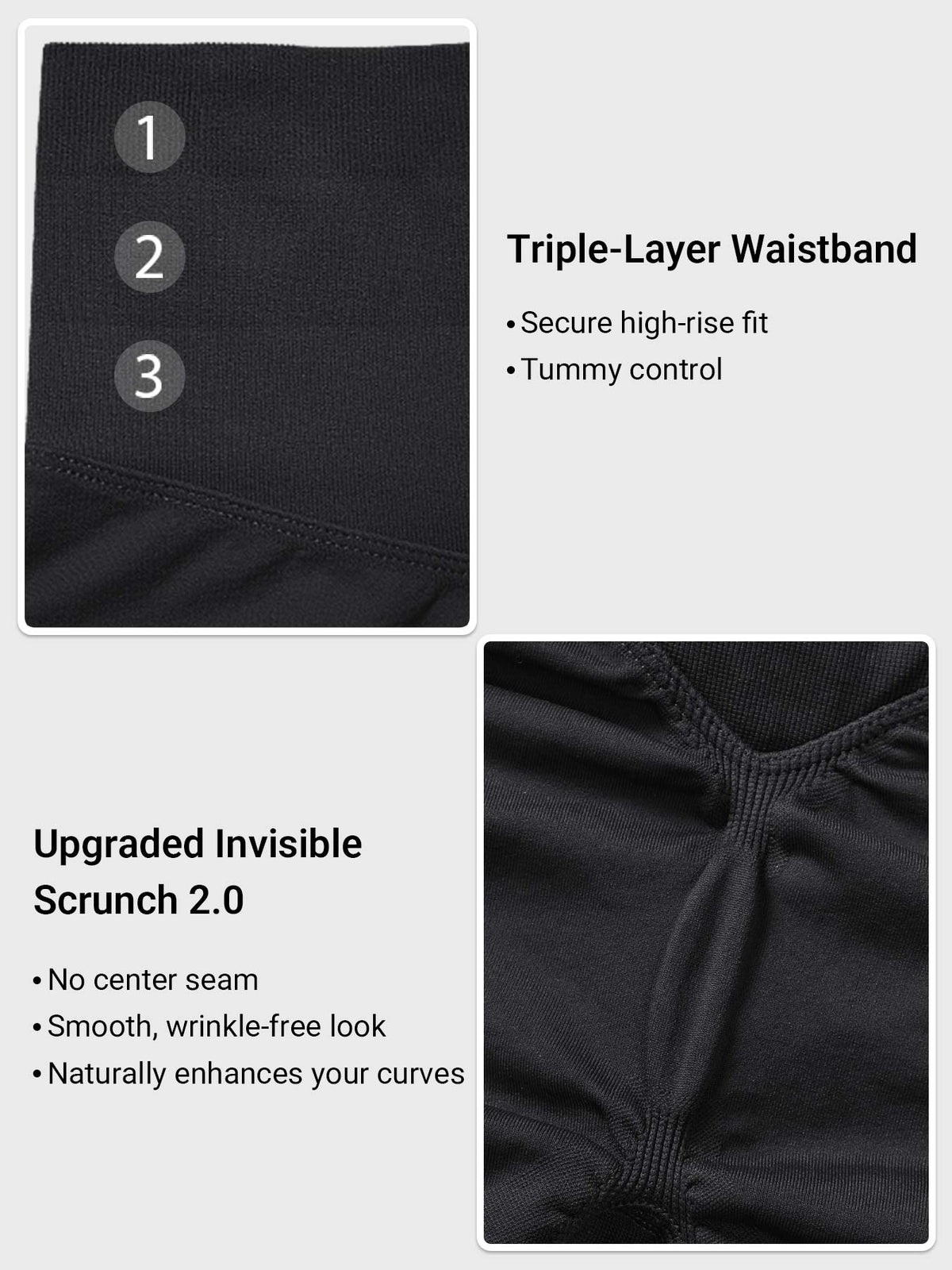 Leggings Movaelle Contour con frunce oculto 24"