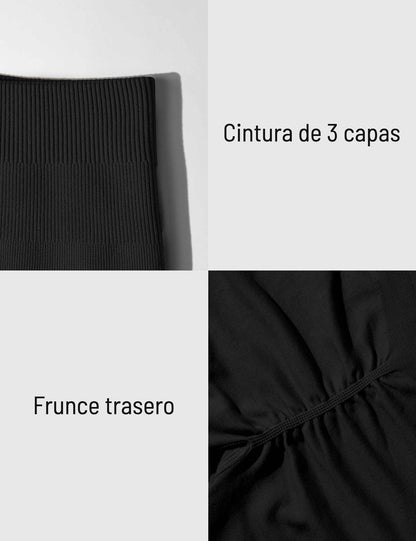 Leggings Movaelle Contour sin costuras fruncido