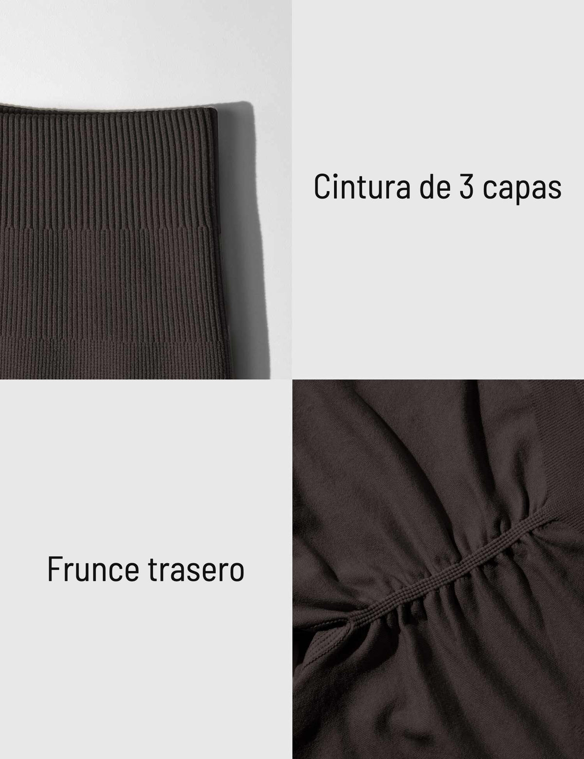 Leggings Movaelle Contour sin costuras fruncido