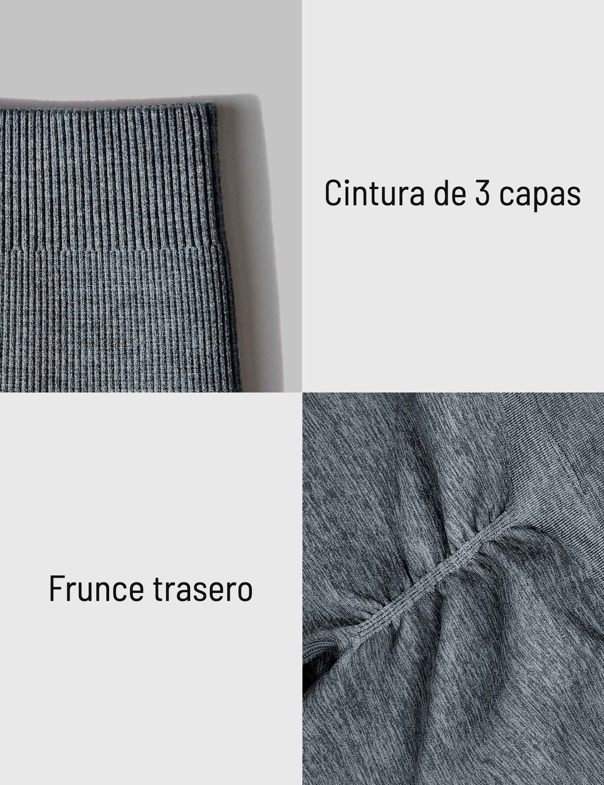 Leggings Movaelle Contour sin costuras fruncido