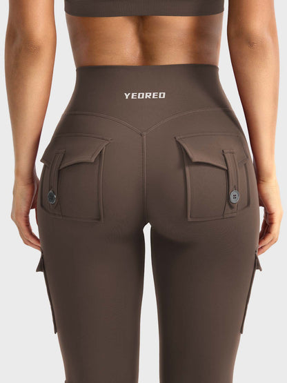 Leggings Movaelle CoreFlex acampanado cargo 32"