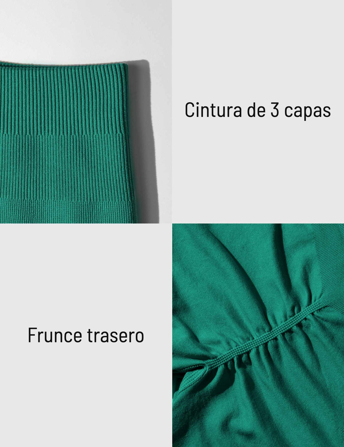 Leggings Movaelle Contour sin costuras fruncido
