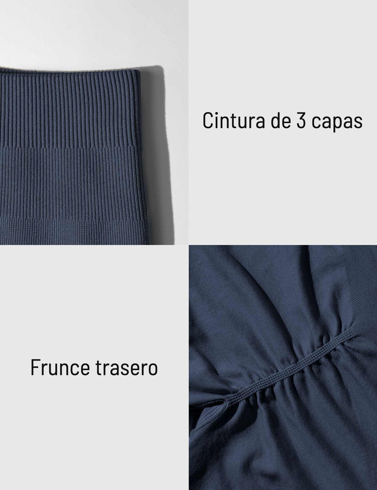 Leggings Movaelle Contour sin costuras fruncido