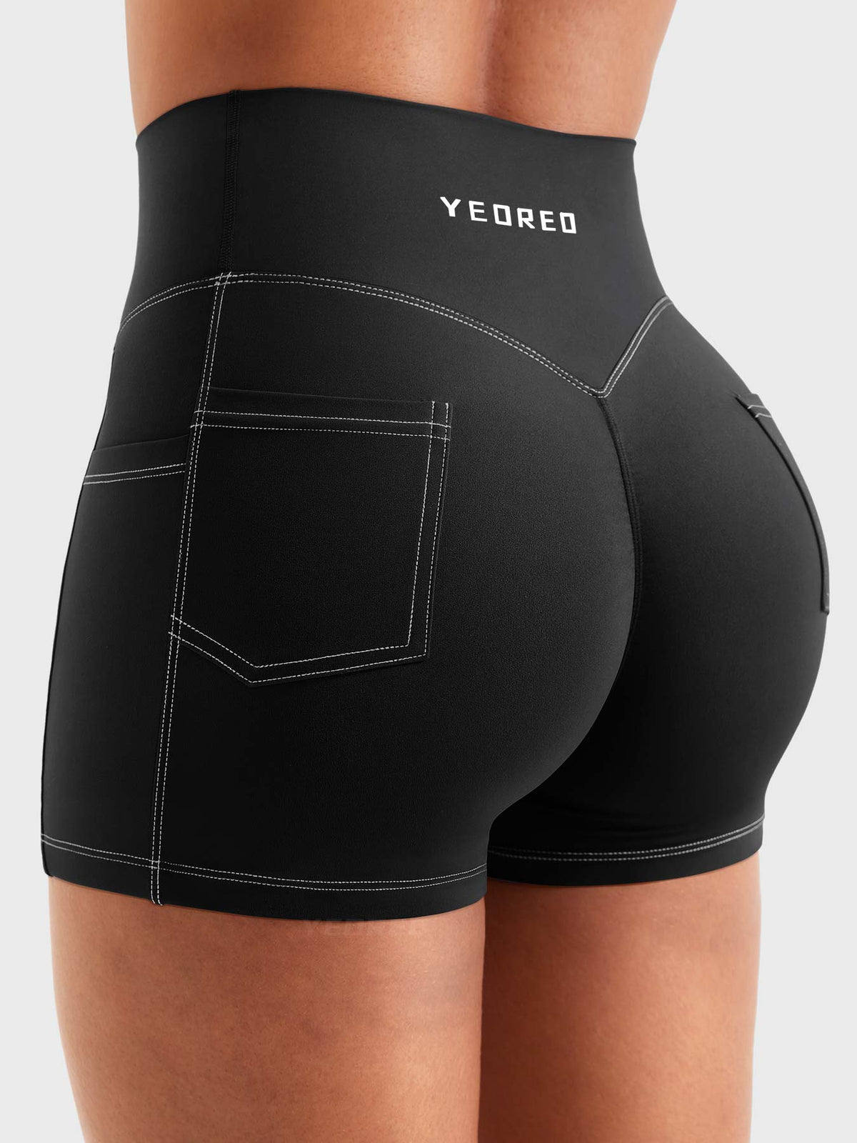Short Movaelle CoreFlex efecto mezclilla 3,6"