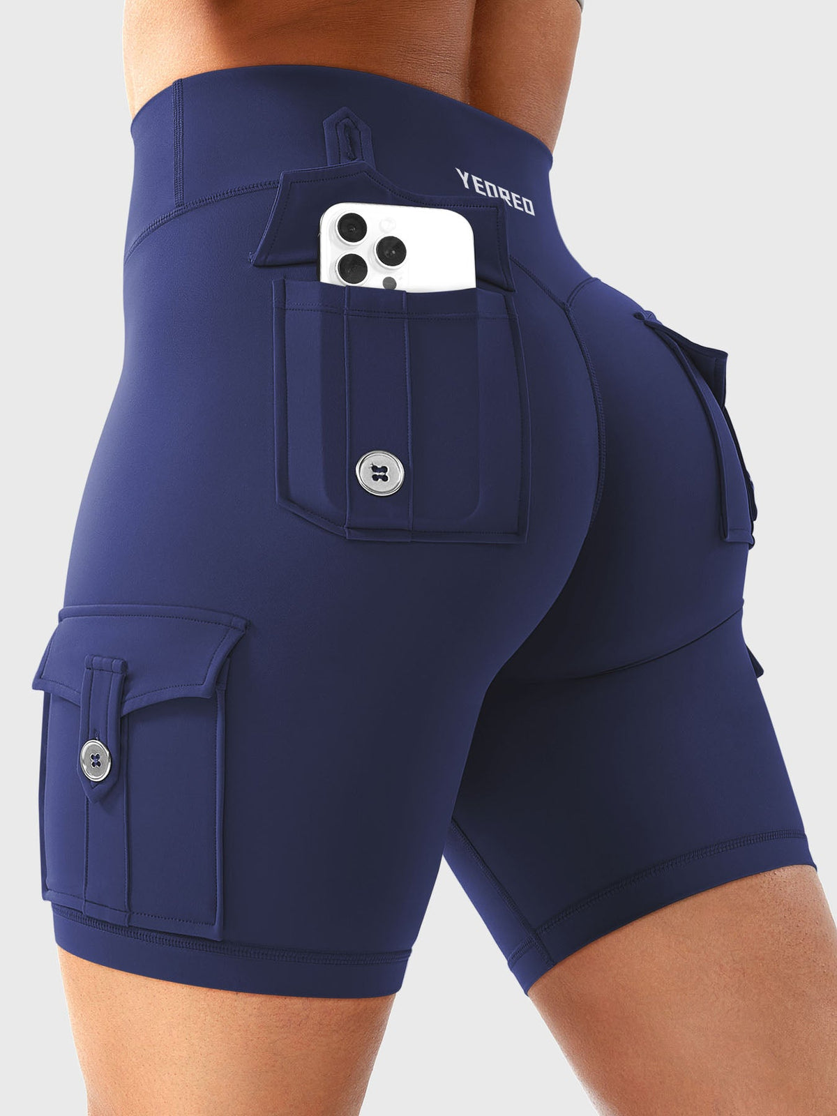 Short Movaelle CoreFlex cargo fruncido oculto
